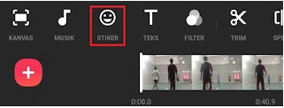 5. Cara Membuat twibon video di InShot stiker